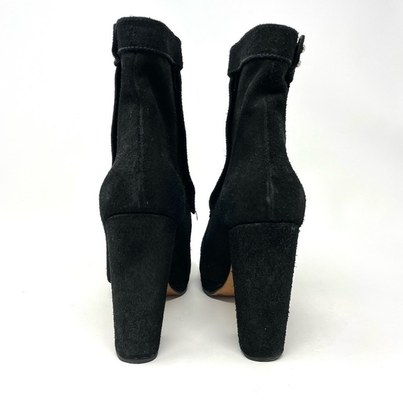 Rachel Comey Burnished Black Suede Chunky Heeled Ankle Boots Size 8.5 - Picture 5 of 8